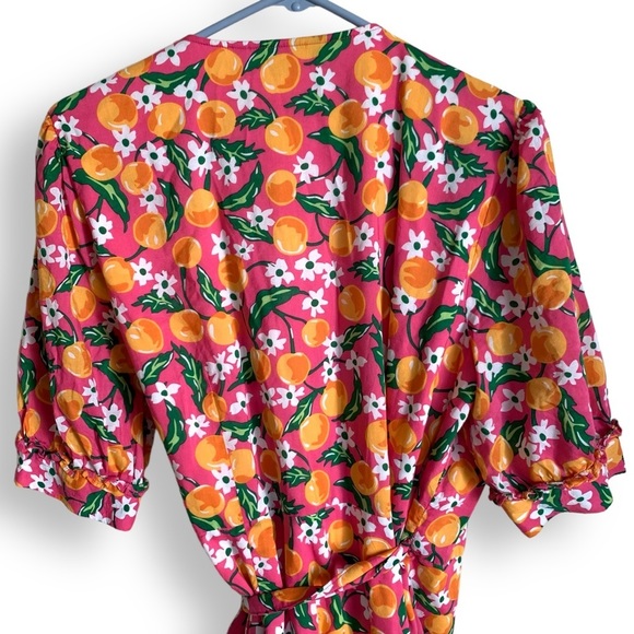 Draper James Wrap Dress Orange Blossom - Picture 11 of 16